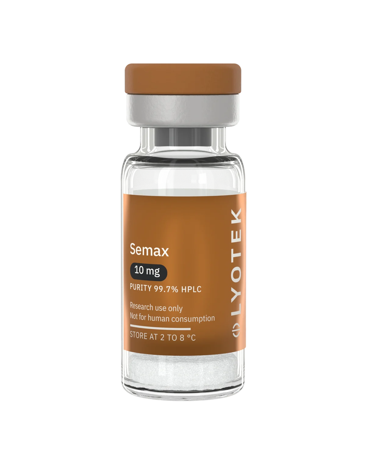 Semax 10 mg in its 2R vial, with the copper label