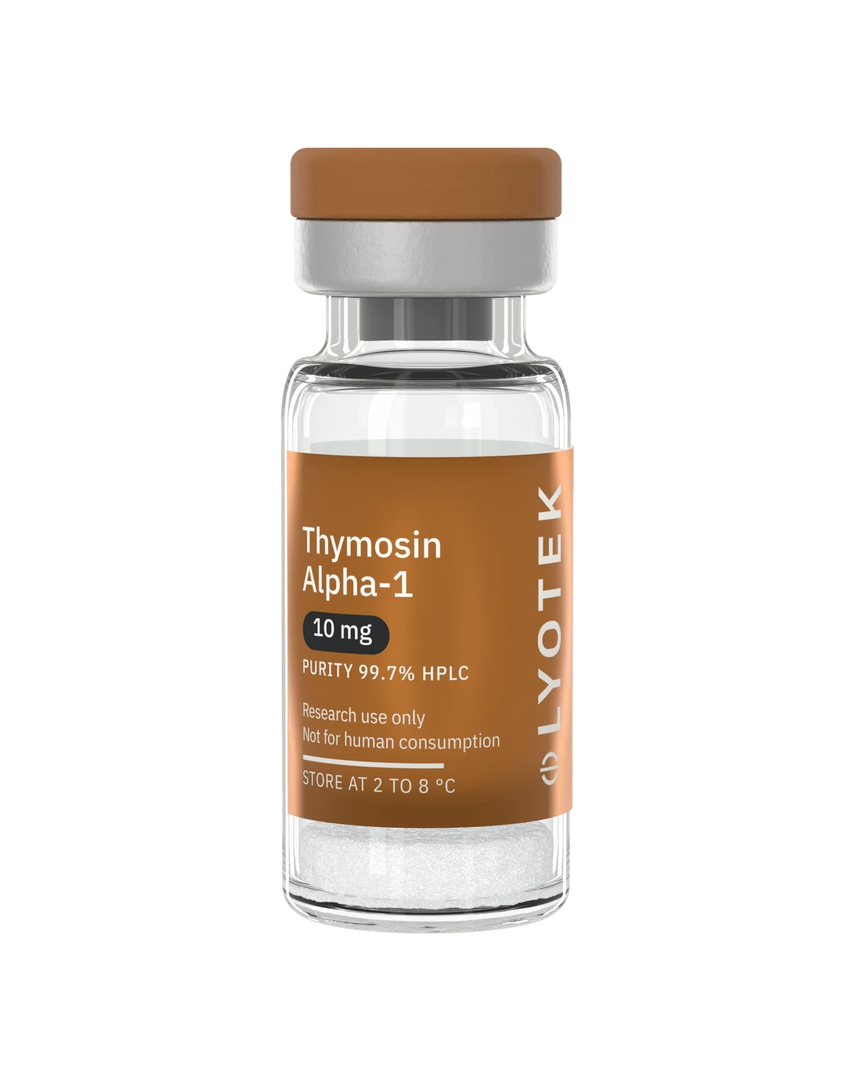 Thymosin Alpha-1 10 mg in its 2R vial, with the copper label